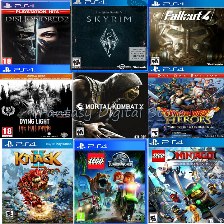 Lego Jurassic + Lego Ninjago + Knack 2 + Mortal Kombat x + 5 Games PS4 PS5
