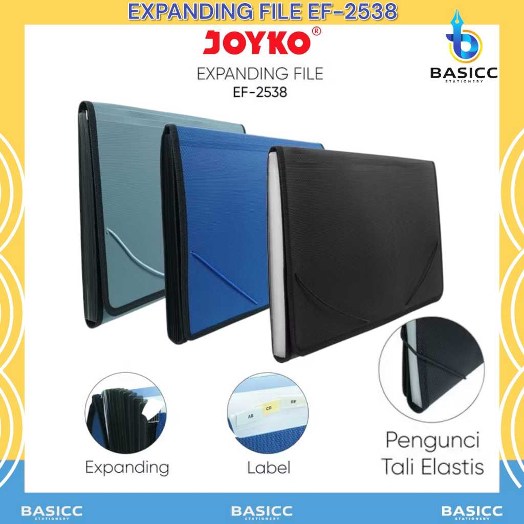 

Joyko Expanding File F4 With Elastic Band EF - 2538