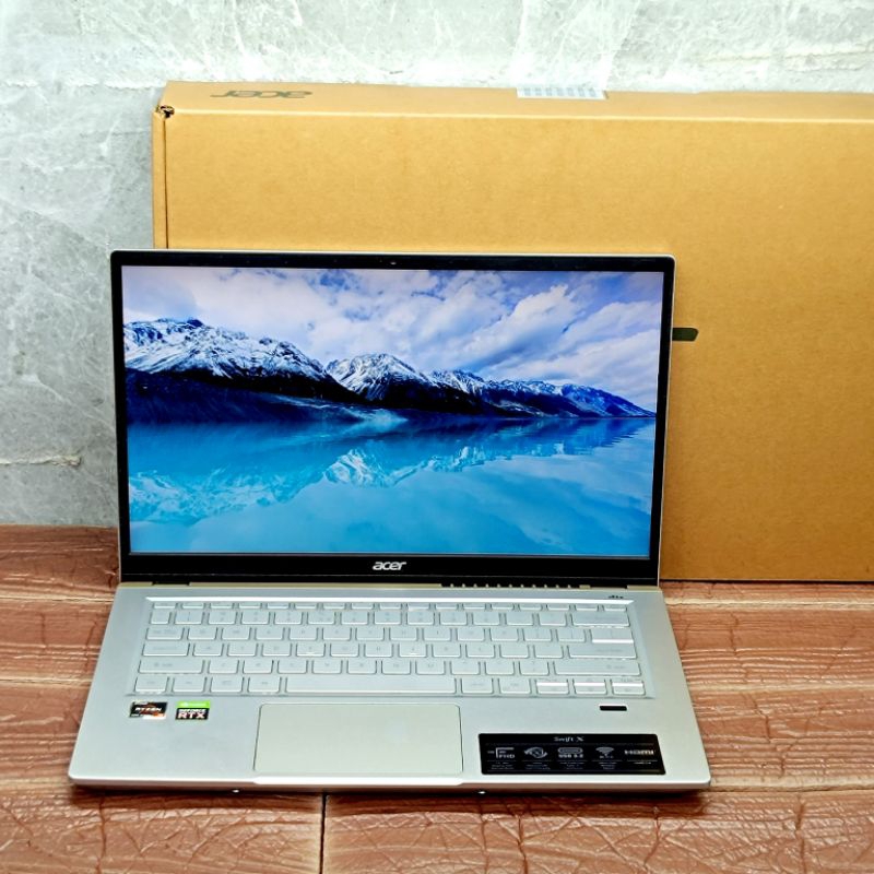 Laptop Acer Swift X SFX14-41G AMD RYZEN 5-5600U RAM 16GB SSD 512GB RTX 3050