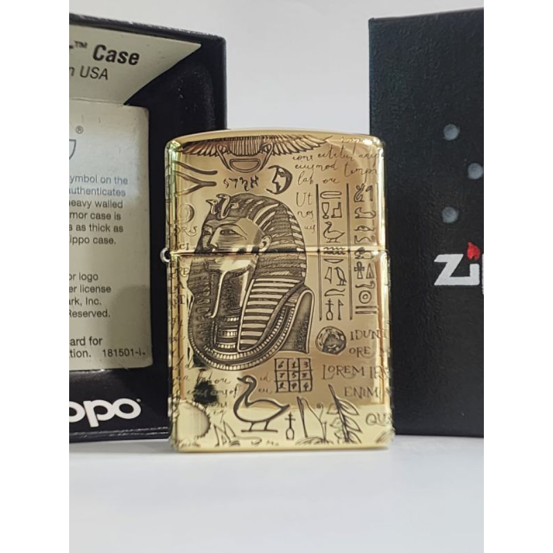 Original Zippo Armor Mesir Kuno 4 sisi