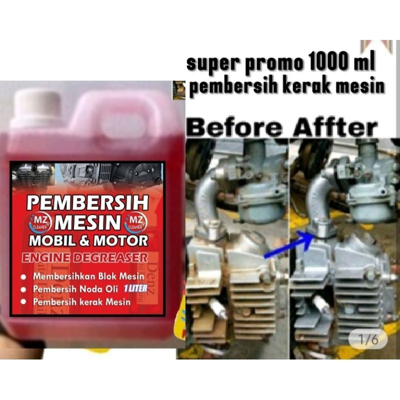 MZ Pembersih Mesin 1 liter Mobil & Motor Engine Degreaser0liyangmembadel.(tanpa sarung tangan dan ku