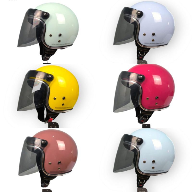 SOJI Helm Reno hijab List croome classic paket kc venom smoke