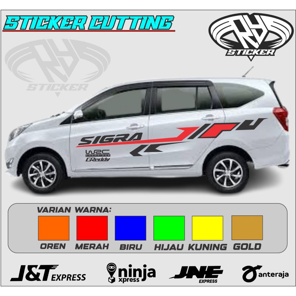 Stiker Cutting Mobil Sigra Stiker Variasi Bodi Samping Mobil Daihatsu Sigra