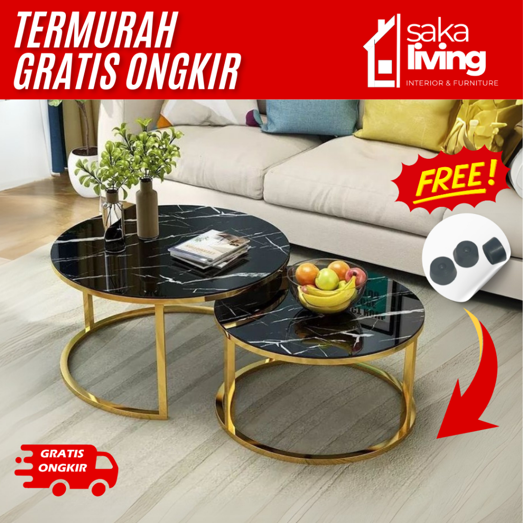 Meja Tamu Set Meja Ruang Tamu Minimalis Meja Marmer Furniture Ruang Tamu Meja Bulat Ruang Tamu Aesth