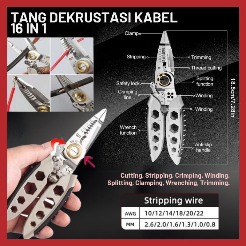 TANG DEKRUSTASI 16 IN 1