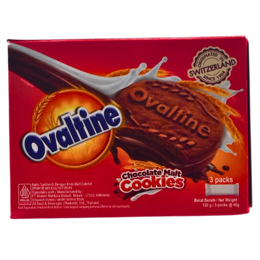 

Ovaltine Cookies Chocomalt Box 3@40 Gr