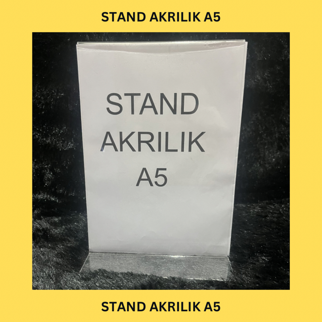 

Stand Akrilik / Tent Akrilik Holder A5 Portrait 1.5mm