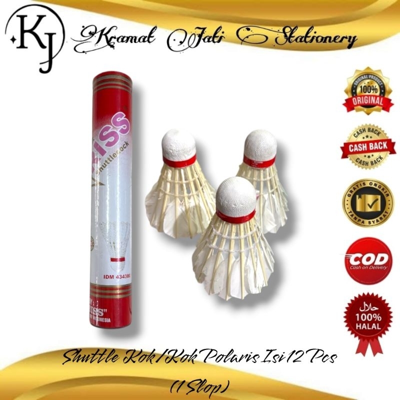 Shuttle Kok/Kok Polaris Isi 12 Pcs (1 Slop)