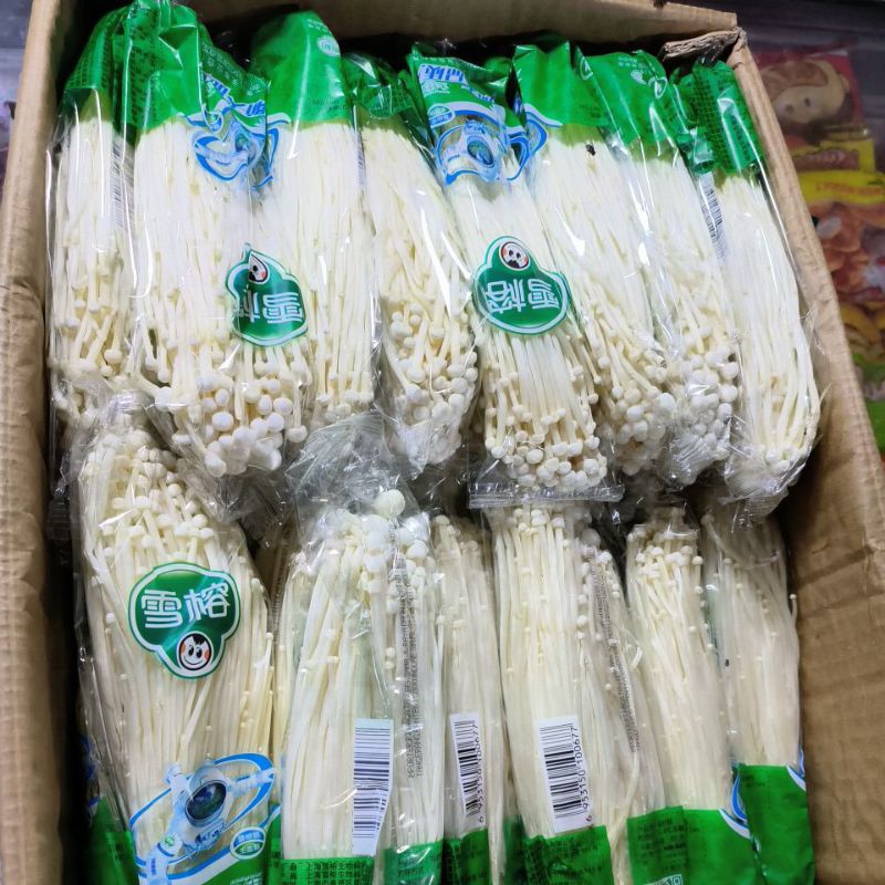 

jamur Enoki berat 100gr