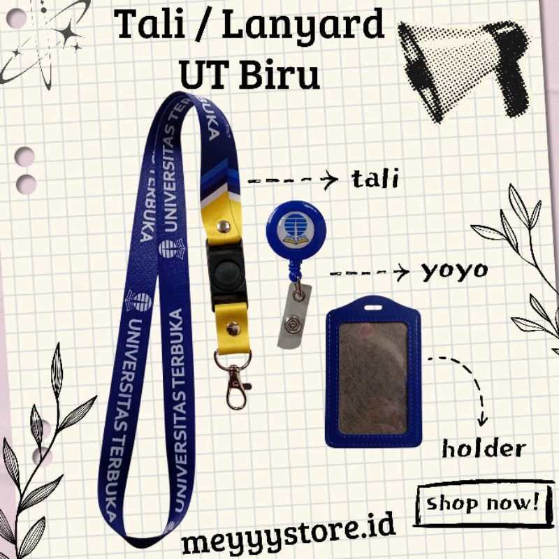 

READYYY Tali Gantungan ID CARD / Lanyard UNIVERSITAS TERBUKA Biru [STOCK MELIMPAH] Termurahhh Harga Grosir!