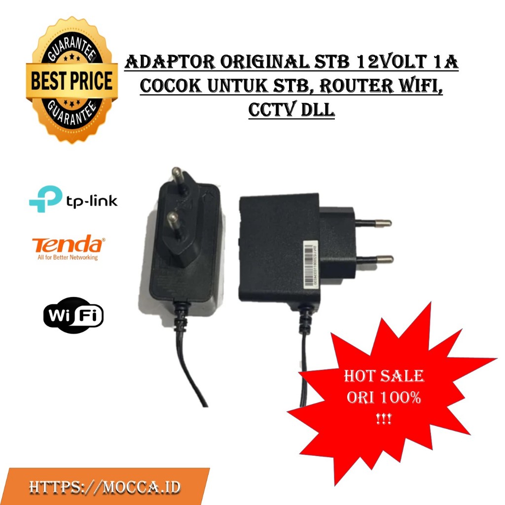 Adaptor  12V 1A Baru Original Wifi & STB