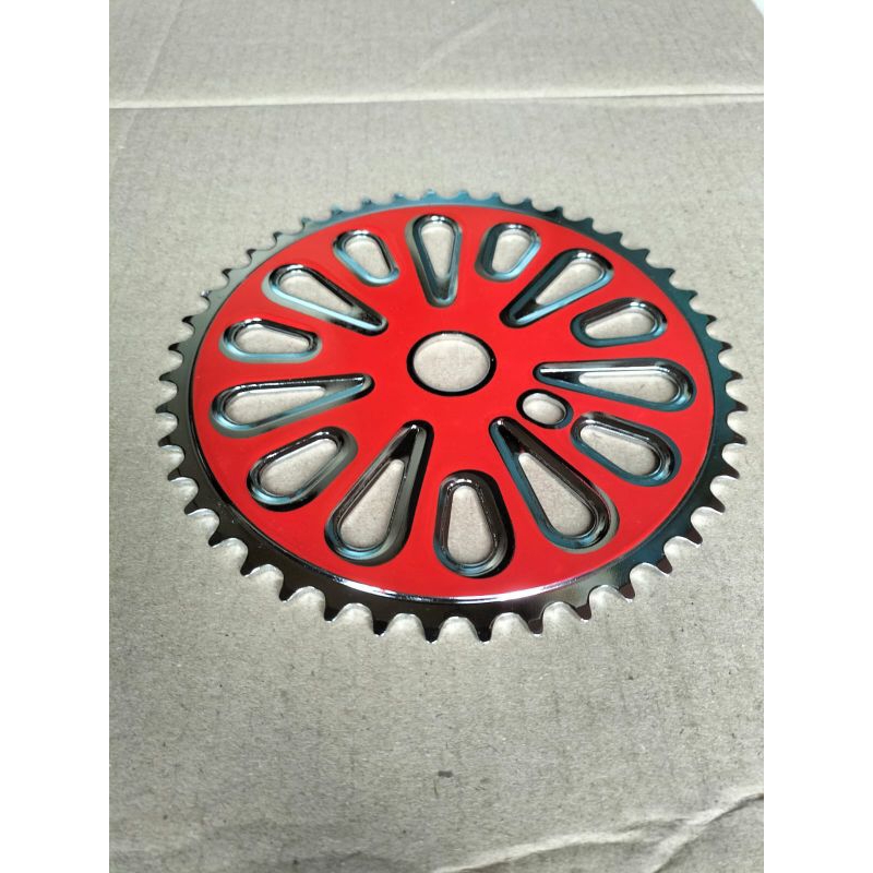 Gir depan sepeda bmx 44t merah