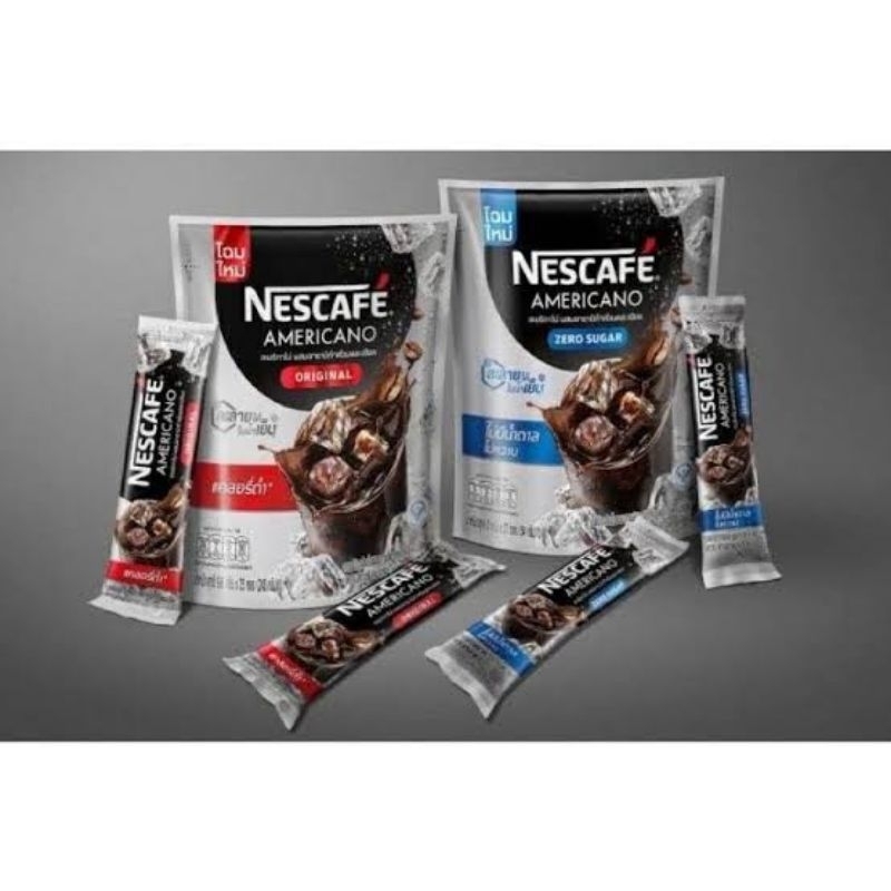 

Nescafe Americano Zero Sugar produk Thailand isi 27 Ready