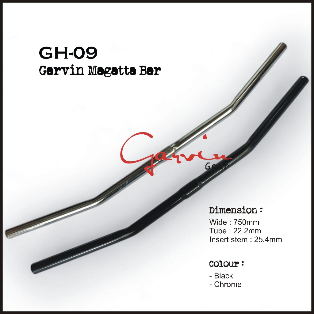 GH-09 Garvin Magatta Bar  / Handlebar mirip Nitto SimWorks/ Handlebar Commuter Bike/ Classic Handleb