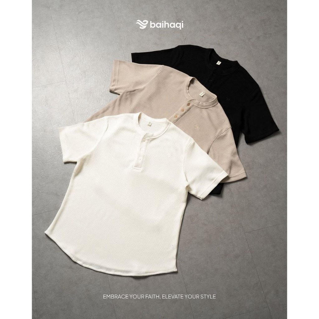 BAIHAQI TSHIRT WAFFLE LENGAN PENDEK KODE : ( BP10 )