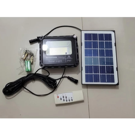 LAMPU SOROT SOLAR PANEL 50 WATT - MITSUYAMA MS-9650A + REMOTE