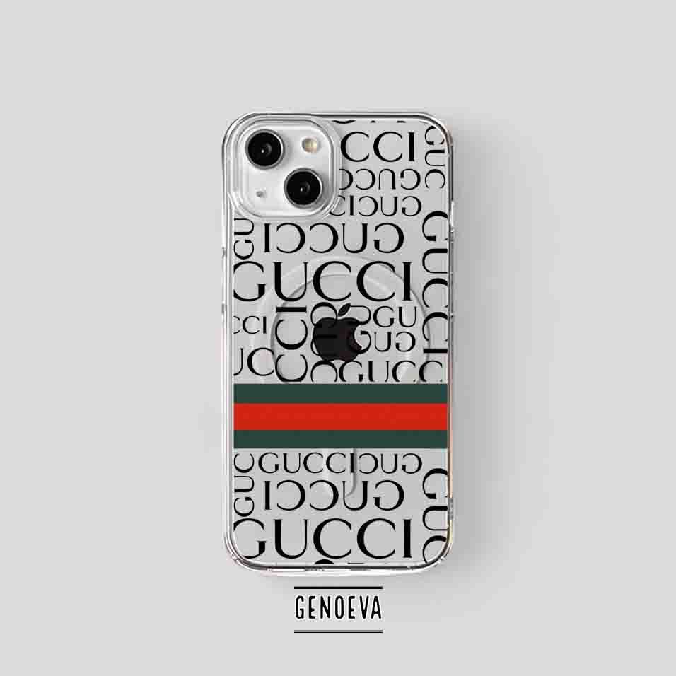 Clear Case Hybrid Crystal Case for iPhone 15 14 13 12 Mini 11 Pro Max 16 XS MAX GUCCI Alphabet
