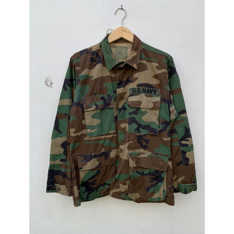 vintage 90’s us navy woodland m65 field with original signature army jacket