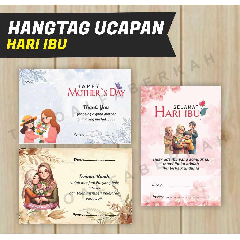 

[10pcs] HANG TAG STIKER KARTU UCAPAN HARI IBU MOTHERS DAY