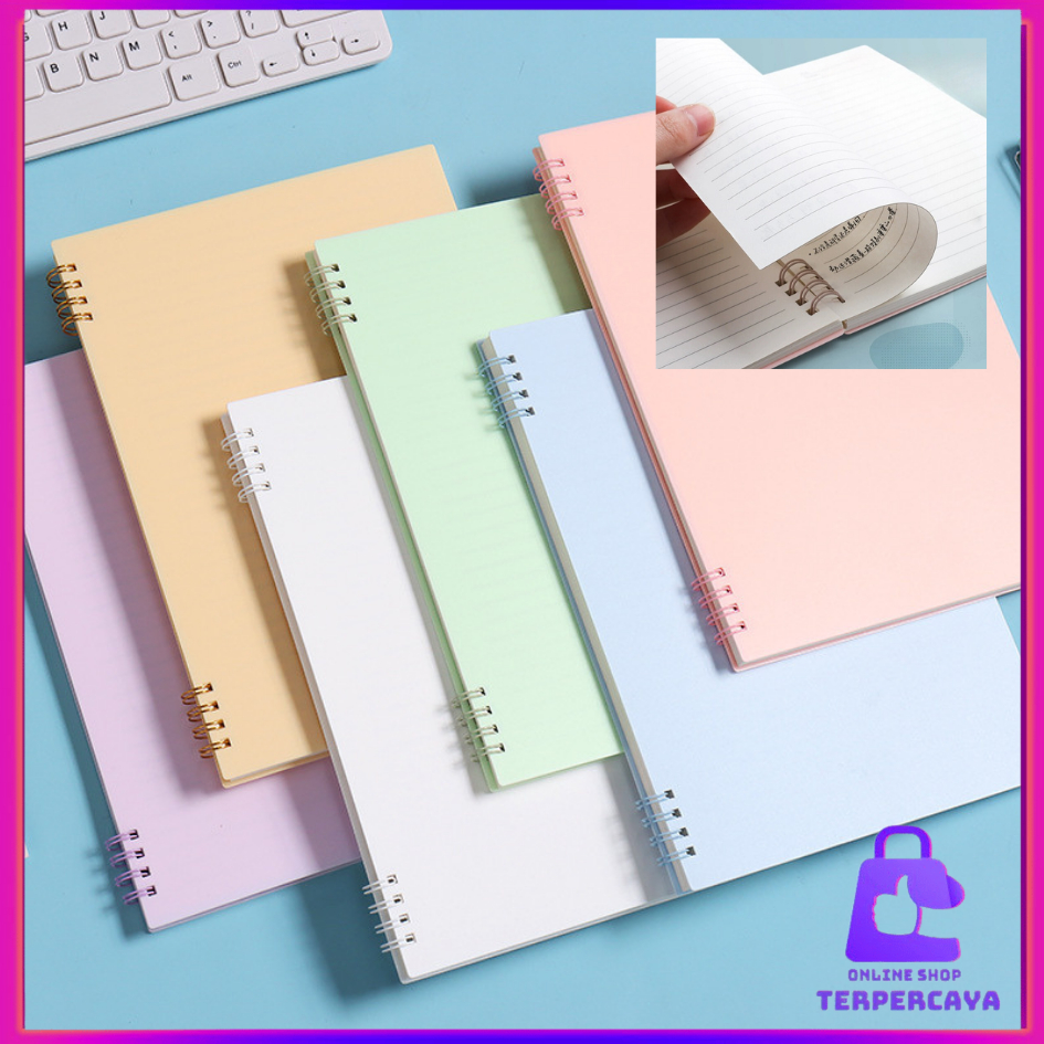 

OST Notebook A5 Buku Catatan 80 Lembar Buku Diary Aesthetic Sketch Book 8 Lubang Binder Buku Tulis Sekolah Kantor Notebook Jurnal Spiral Cover Pastel