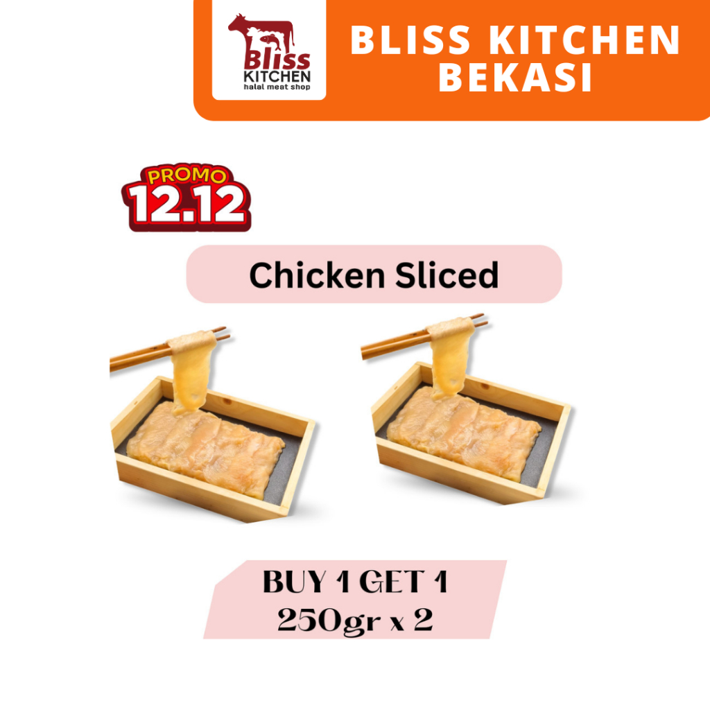

BUY 1 GET 1 - Chicken Slice / Ayam Iris 3mm 2 pack x 250gr : 500gr