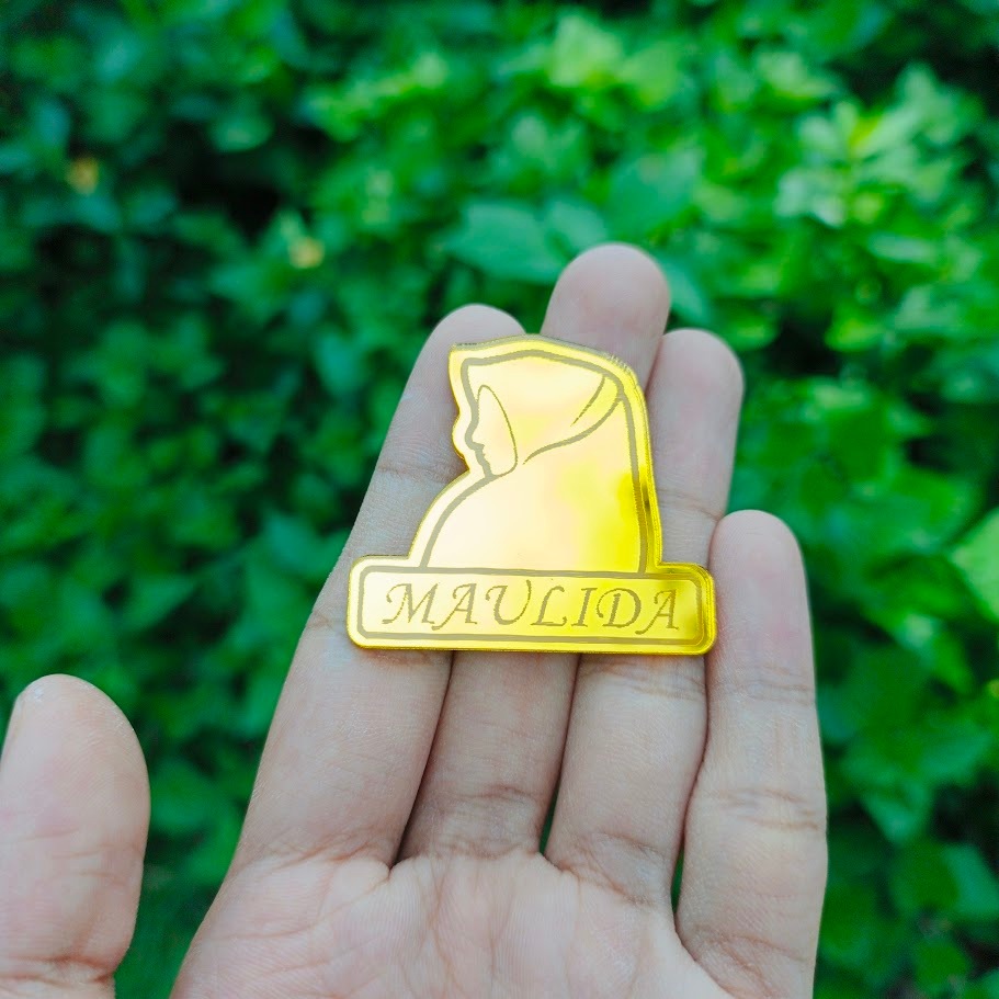 BROS NAMA AKRILIK COSTUM BROSS HIJAB NAMA AKRILIK HIJAB / BROSS HIJAB BROS KERUDUNG PIN HIJAB BROS A