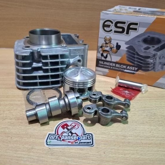 PAKET BORE UP 55,25 MM PEN 13 MM 130 CC BORING PISTON//BLOK SEHER SET RING +NOKEN AS RACING /TEMPLAR