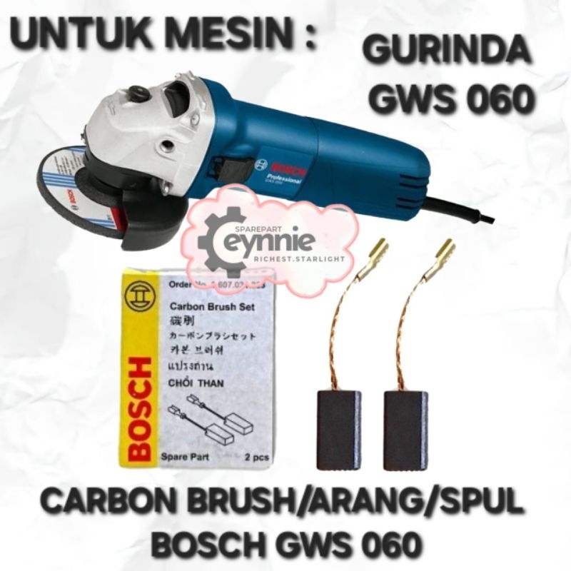 CARBON BRUSH MESIN GURINDA BOSCH GWS 060 SPUL ARANG GURINDA GWS060 BOSCH