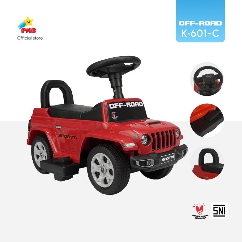 PMB Mobil Off-road Aki Merah K601 (Tanpa Aki) K601C (Dengan Aki) / Mainan Mobil Anak Aki