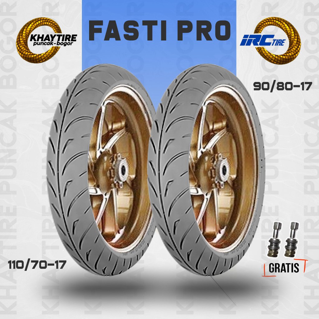 Paket Ban Motor Soft Compound IRC FASTI PRO 90/80-17 + 110/70-17 Tubeless
