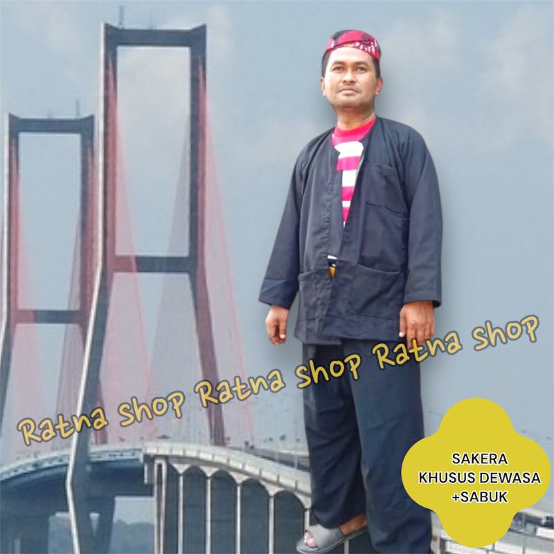BAJU SAKERA DEWASA, BAJU SETELAN ADAT MADURA, BAJU TRADISIONAL MADURA