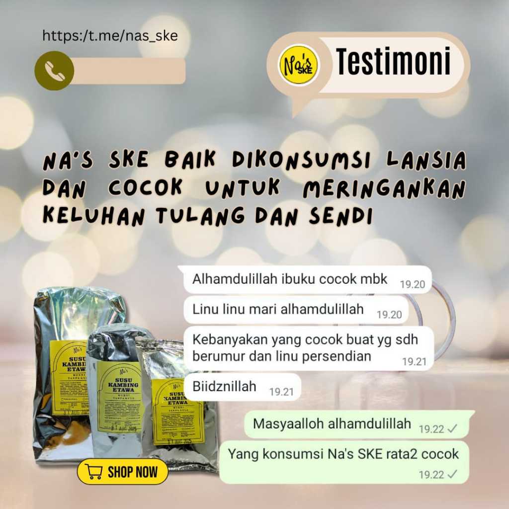 

Na's Susu Kambing Etawa Bubuk Original 100% Asli 1kg 500 200 Gram Murni +Krimer Tanpa Gula Non Sugar