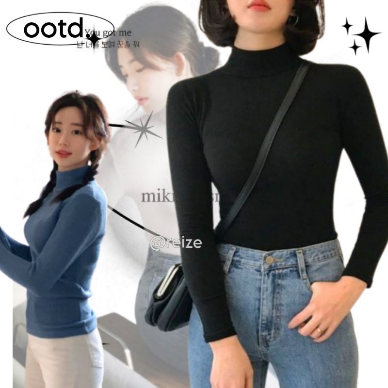 Baju Atasan Wanita Turtleneck Rajut Rajut Lilac Turtle Neck Rajut Turtle Neck Wanita
