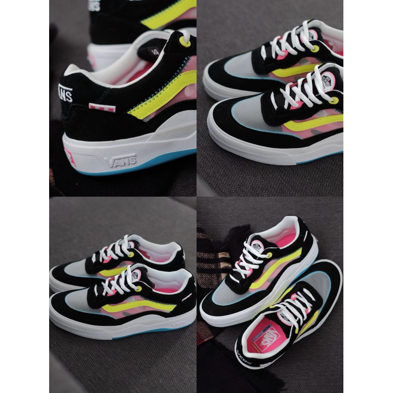 VANS WAYVEE NEON RAVE BLACK WHITE MULTI BNIB ORI