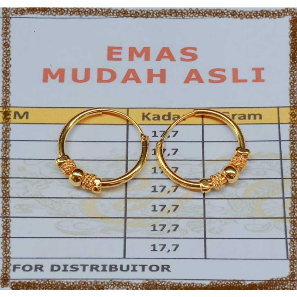 anting emas muda asli dapat surat dari toko