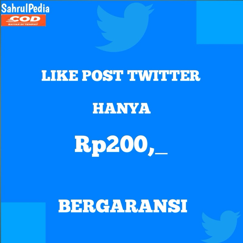Promo Like Post Twitter Proses Langsung Bergaransi