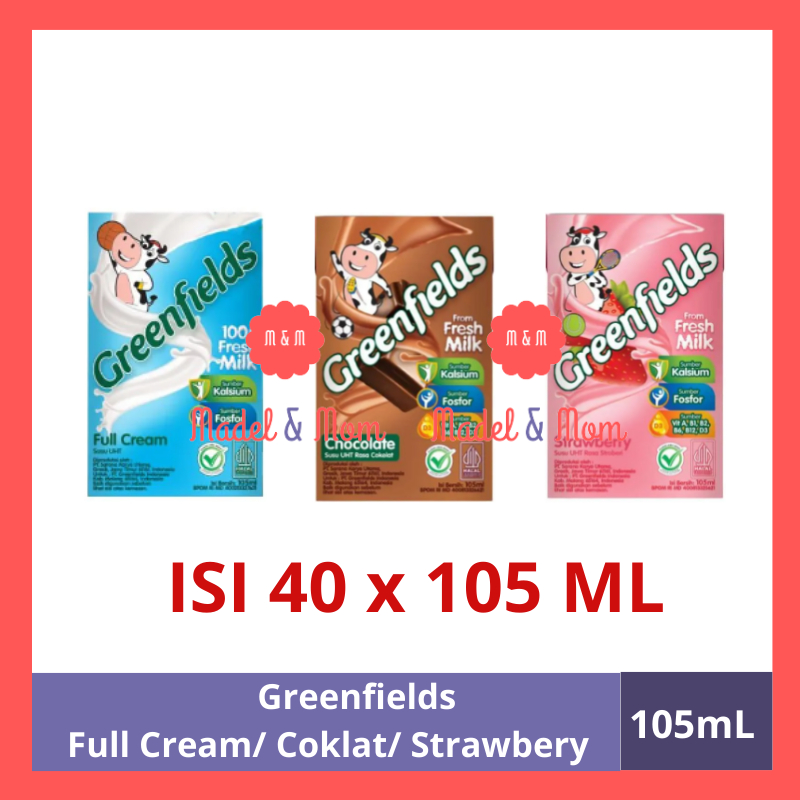 

Susu Greenfields UHT 105 mL X 40pcs All Varian Gojek Grab Only