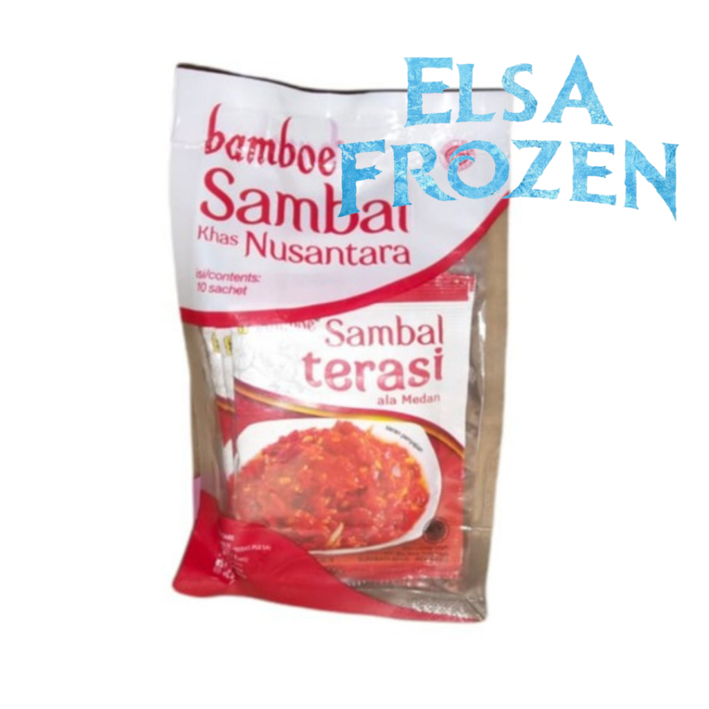 

BAMBOE SAMBAL TERASI ALA MEDAN SACHET ISI 10 X 15GR / SAMBAL KHAS NUSANTARA
