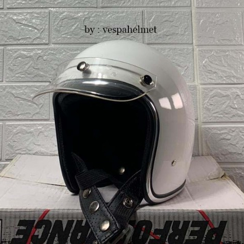 Helm Slimhead Tx500 Putih + Pet Bening