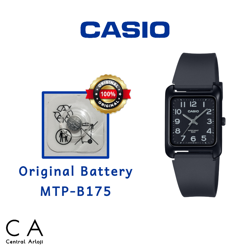 Baterai Jam Tangan Casio MTP-B175 Original