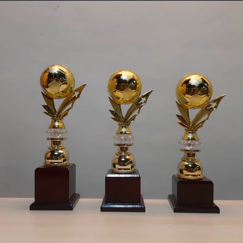 Trophy / Piala Murah Kaki Tapak Kayu Model Bola