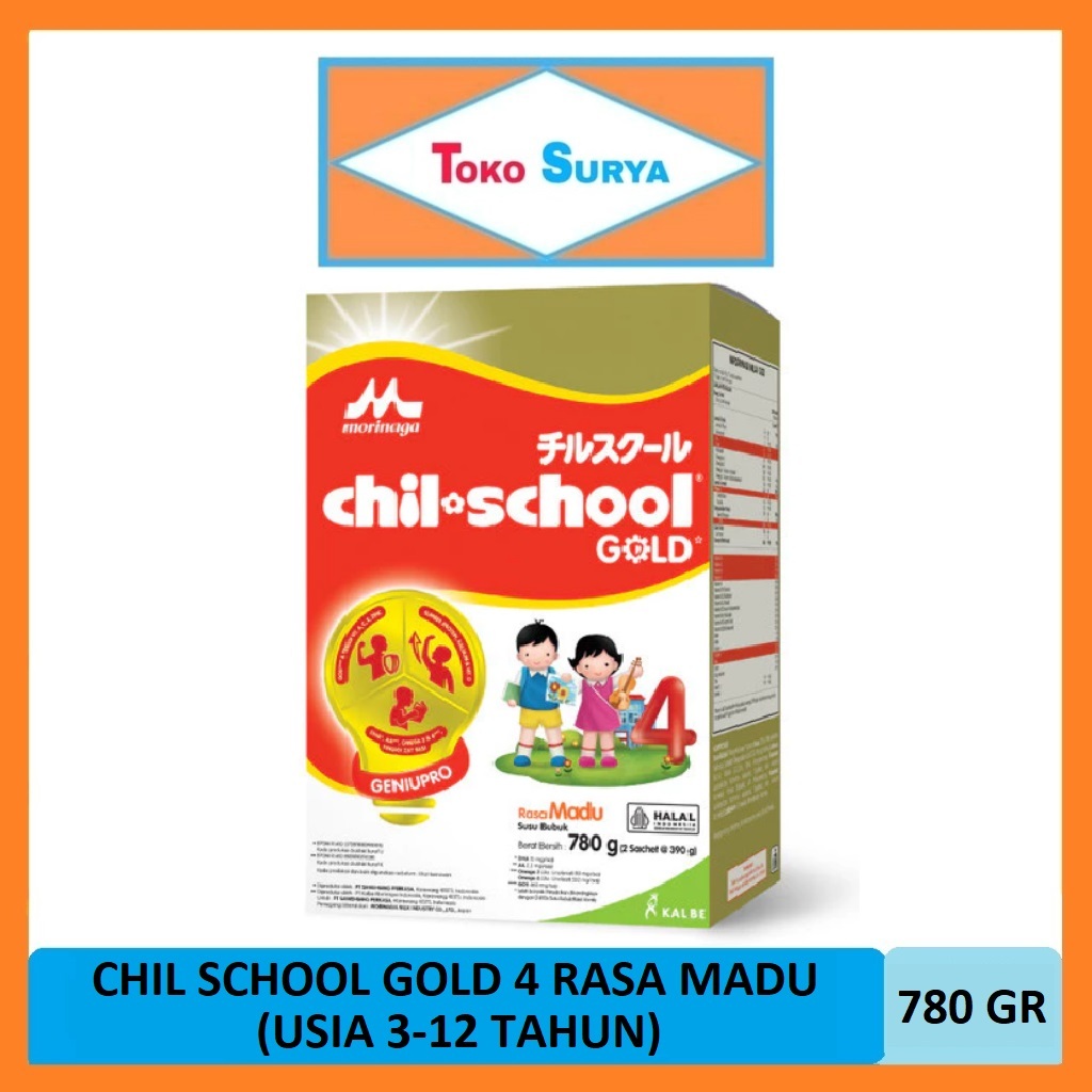 

Morinaga ChilSchool Gold 4 Rasa Madu Usia 3-12 Tahun Susu Pertumbuhan Anak Bubuk 780 Gr