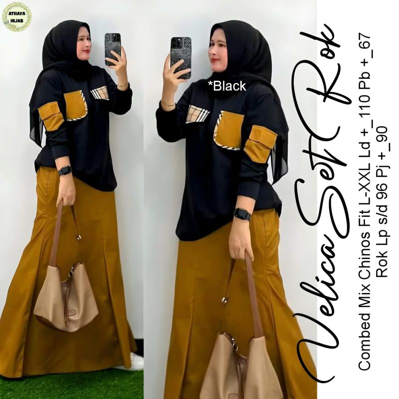 BISA COD BAJU VELICIA  SET // REALPIV  BY ARKEN