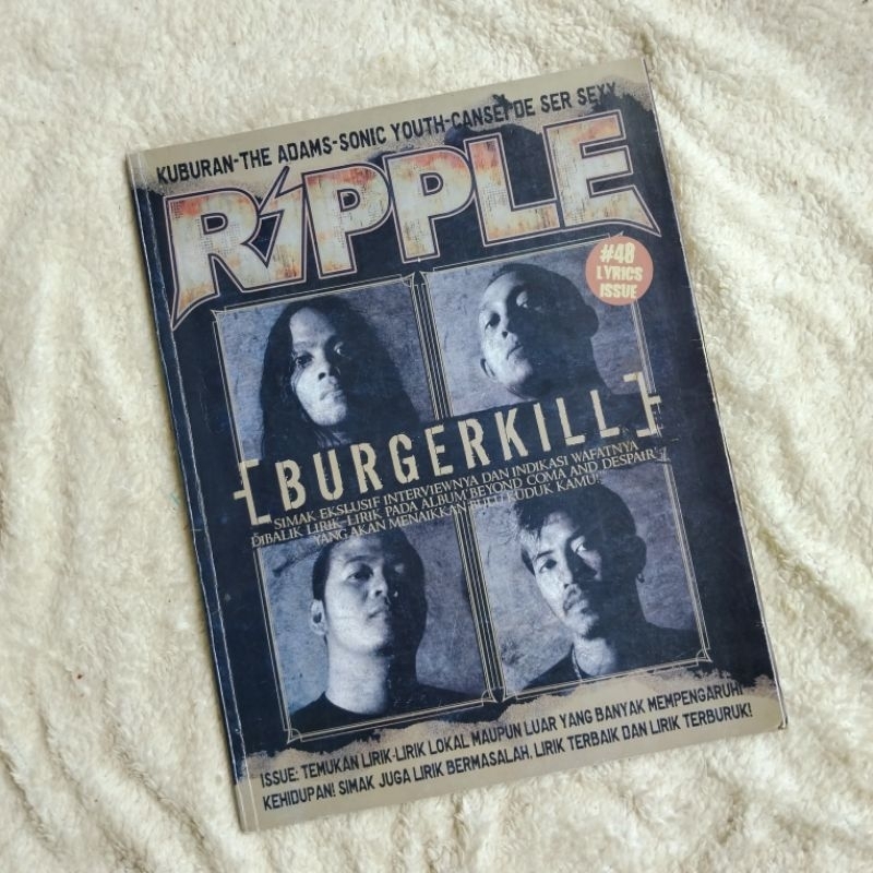 LANGKA Majalah musik Ripple Magazine Edisi Burgerkill bekas original