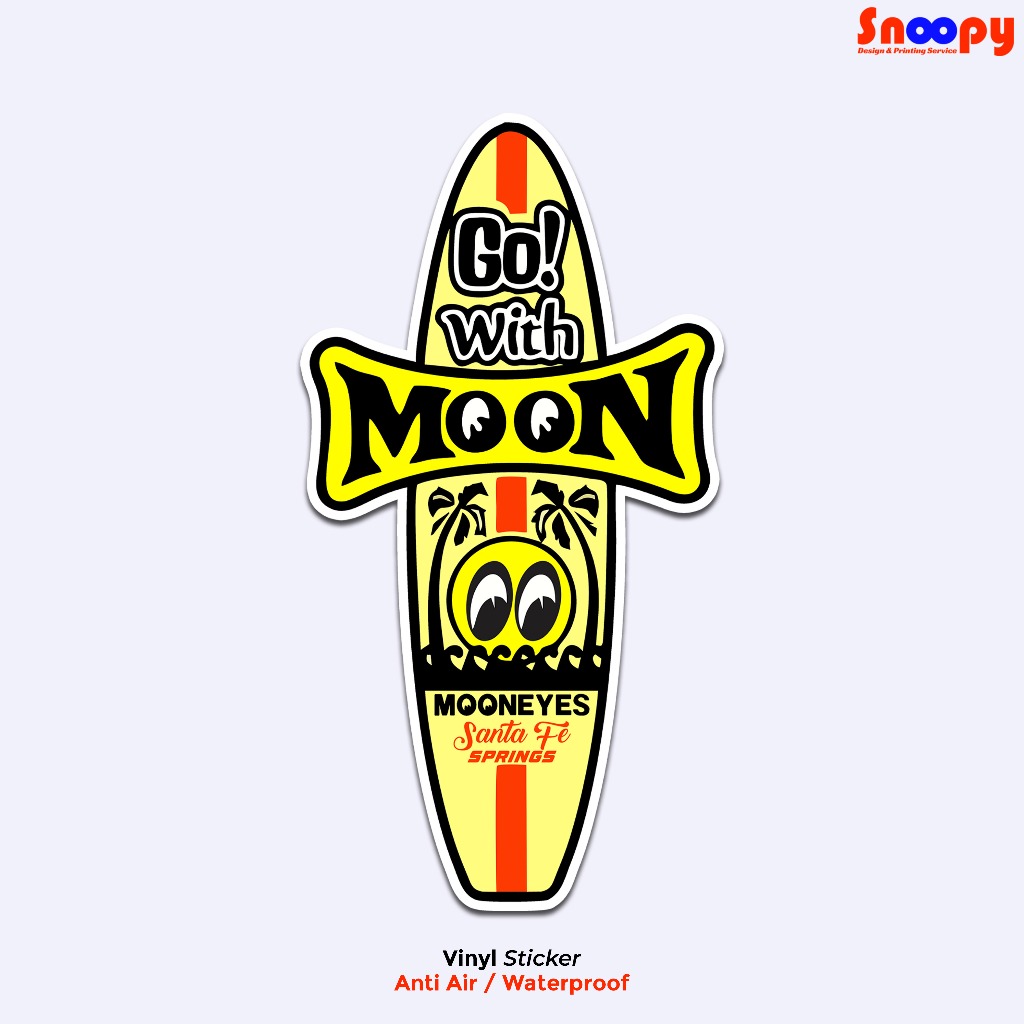 Stiker Motor Classic Mooneyes Surfing Sticker Aesthetic Waterproof