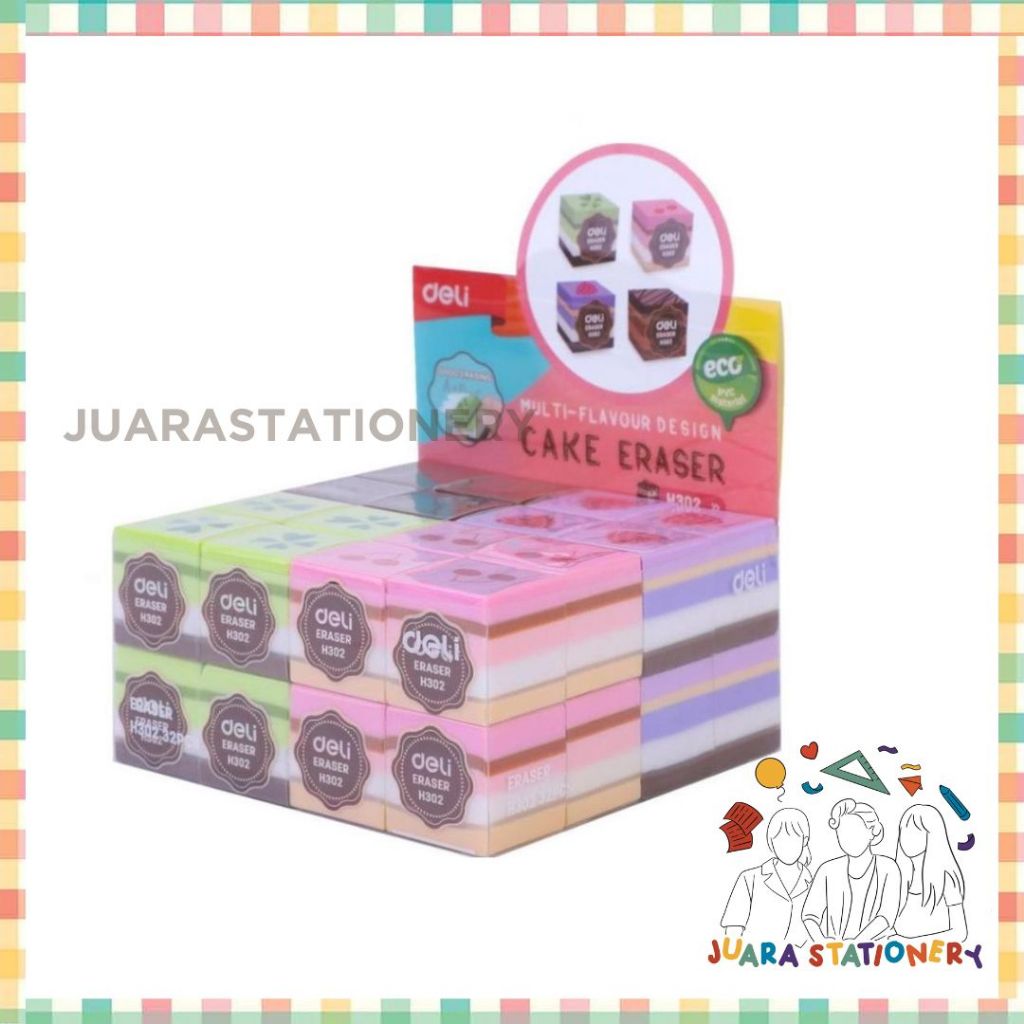 

Penghapus Deli Multi-flavor Cake (3123) Eraser Stip Berbentuk Kue 4 Warna Bahan PVC Ramah Lingkungan EH302 (3123)