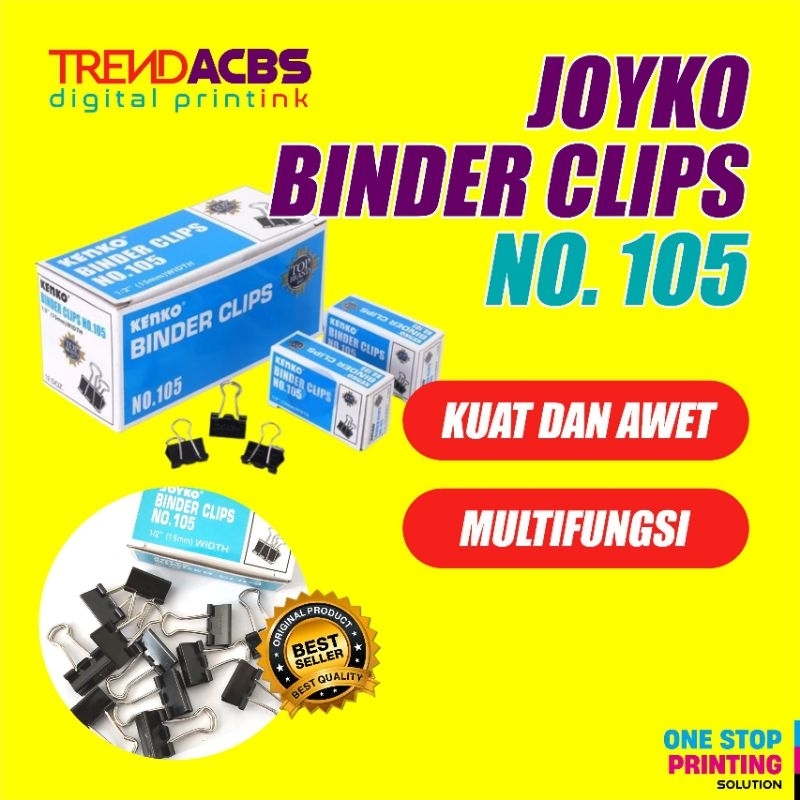 

Binder clips joyko 105 penjepit documen, penjepit kertas