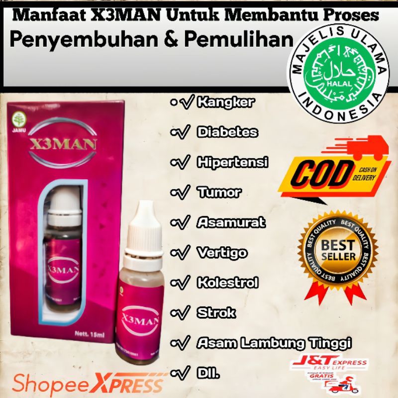 X3man Jamu Tetes 15.ml 100% Herbal BPK Bayu Diningrat