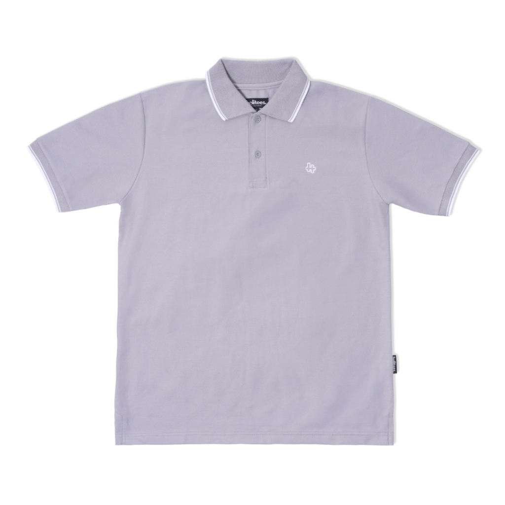 Holitees Kaos Polo Pria Abu-abu Lengan Pendek