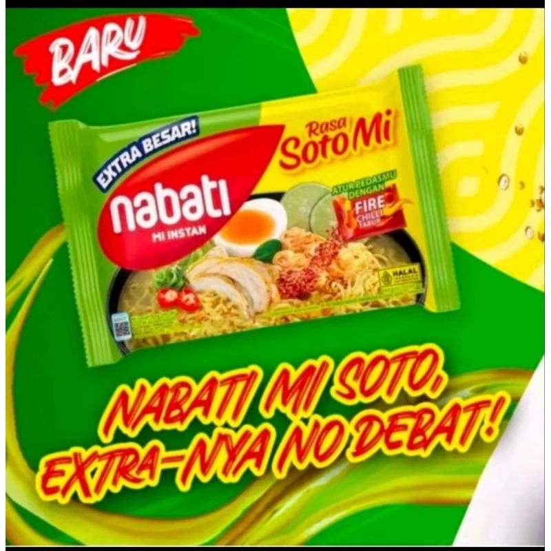 

Nabati Mie Kuah Soto ( 1pak isi 5)